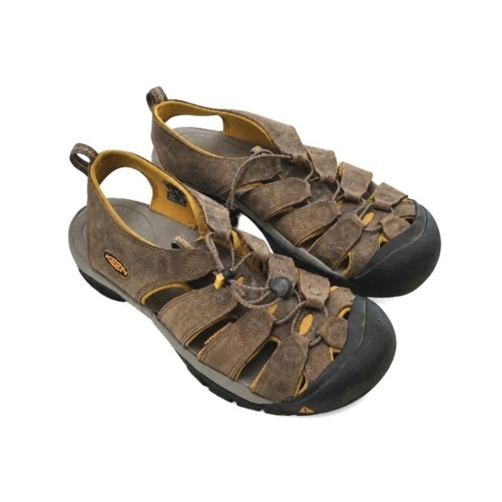 Keen Mens H2 Bison Brown Leather Waterproof River Hiking Gorpcore Sandals 12
